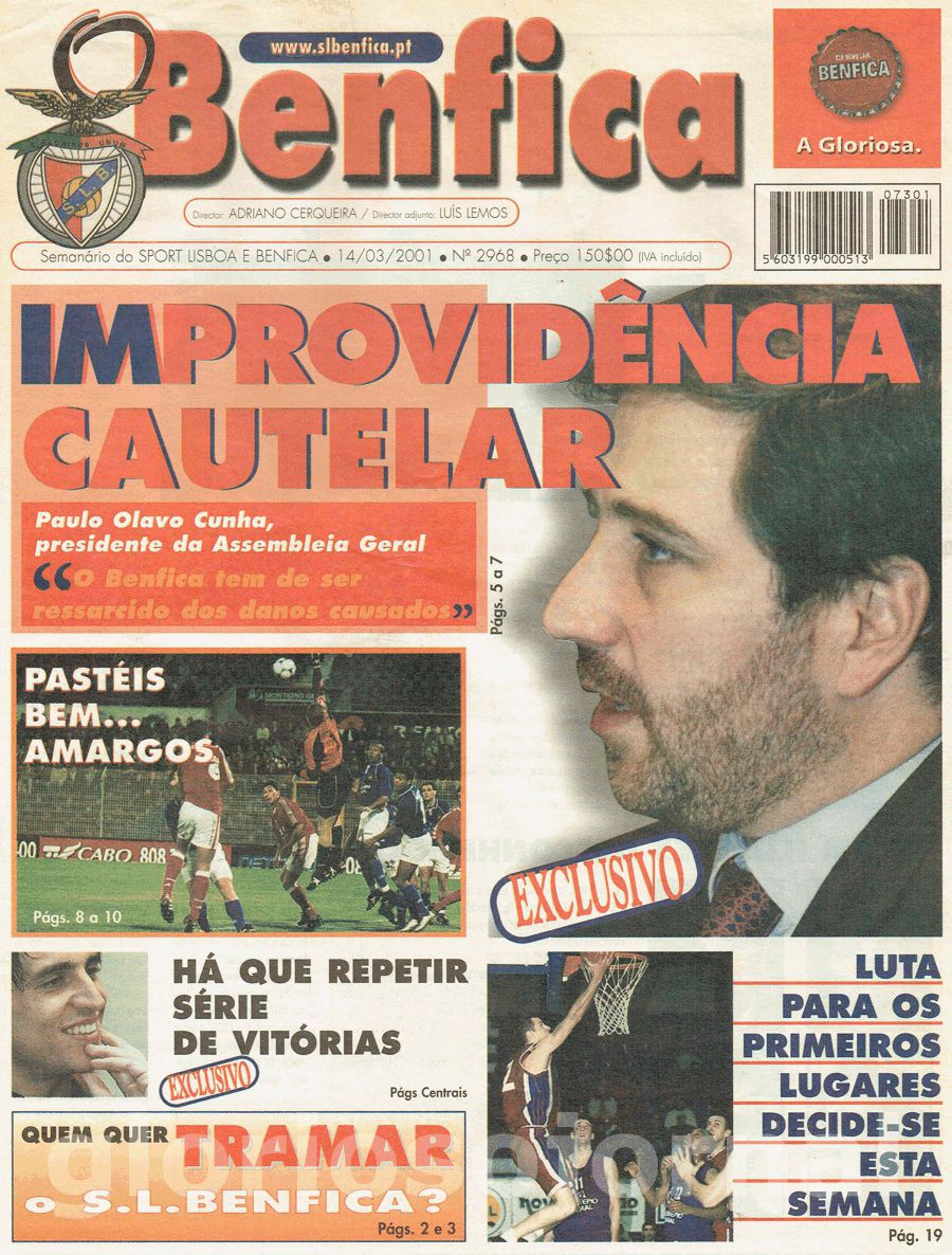 jornal o benfica 2968 2001-03-14